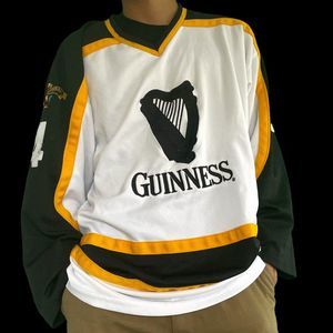 vintage guinness embroidered hockey jersey